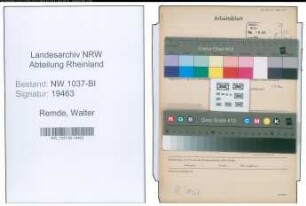 Entnazifizierung Walter Remde , geb. 10.03.1902 (Justizsekretaer)