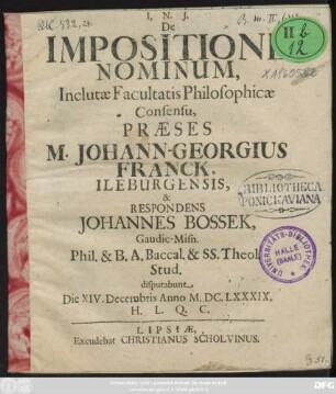 De Impositione Nominum