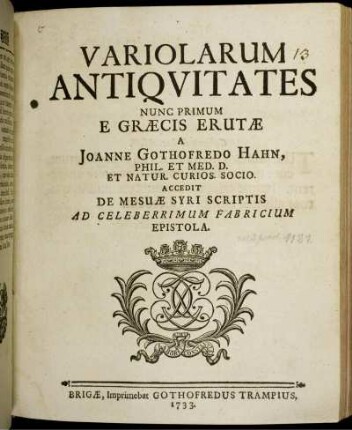Variolarum Antiquitates