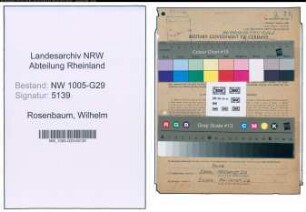 Entnazifizierung Wilhelm Rosenbaum , geb. 30.07.1901 (Techn.Bahninspektor)