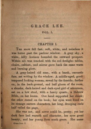 Grace Lee : A tale in two volumes, 1