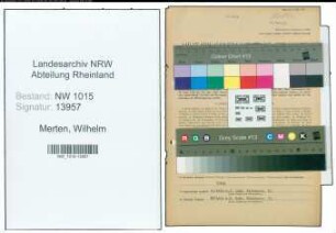 Entnazifizierung Wilhelm Merten , geb. 05.11.1909 (Polizeimeister)