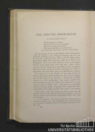 The spectre bridgeroom. A traveller's tale.