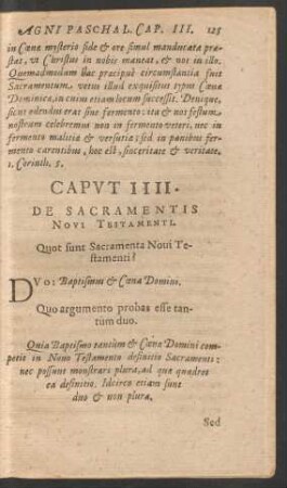 Caput IIII. De Sacramentis Novi Testamenti.
