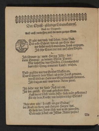 [Trauerlied] Der Christ-gläubige Lebenskampf.