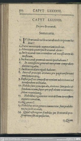 Caput LXXXVIII. De iure Braxandi