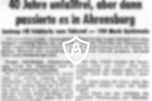 40 Jahre unfallfrei, aber dann passierte es in Ahrensburg