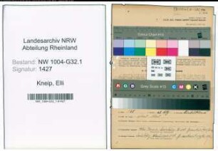 Entnazifizierung Elli Kneip , geb. 26.10.1908 (Fuersorgerin)