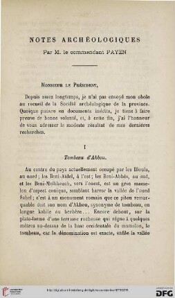Sér. 2: Notes archéologiques