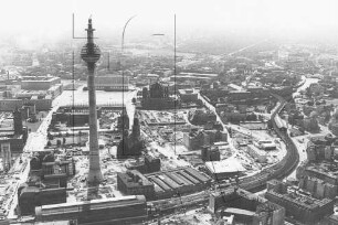Baustelle auf dem Alexanderplatz in Berlin : Blickrichtung Südwesten
