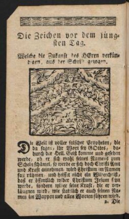 Die Zeichen vor dem jüngsten Tag.