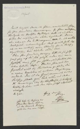 Brief an Jacob Grimm : 11.02.1842-16.11.1857
