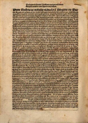 Revelationes caelestes : mit Vita abbreviata sanctae Birgittae, Inhaltsverzeichnis, Tabula und Bittgebet zur hl. Birgitta