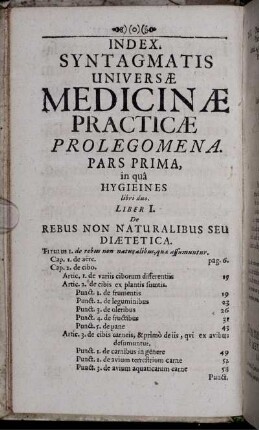 Index. Sytagmatis Universae Medicinae Practicae Prolegomena