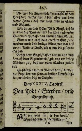 Das XXXIV. Capitel. Von Todt/ Sterben/ und Begräbnuß.