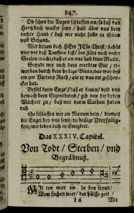 Das XXXIV. Capitel. Von Todt/ Sterben/ und Begräbnuß.