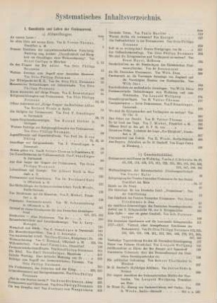 Systematisches Inhaltsverzeichnis.