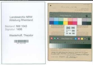 Entnazifizierung Theodor Westerhoff , geb. 14.11.1920 (Dekorateur)