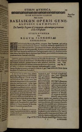 Stirps Hunnica Sive Regum Pannoniae Genealogia.
