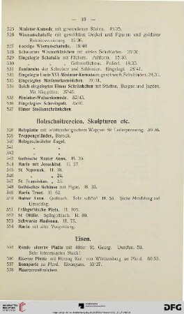 Holzschnitzereien, Skulpturen etc. (Nr. 538-554)
