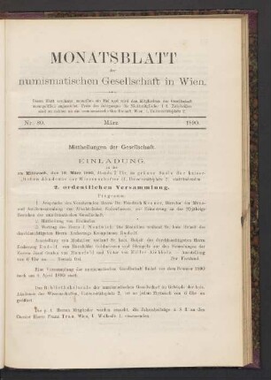 Nr. 80. März 1890