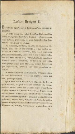 Lectori Benigno S.