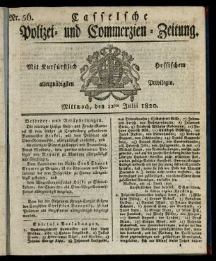 Nr. 56, Mittwoch, den 12ten Julii 1820