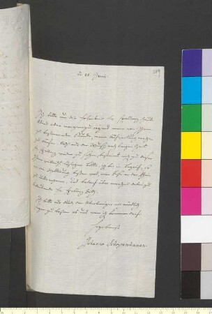 Brief von Schopenhauer, Johanna Henriette an Goethe, Johann Wolfgang von