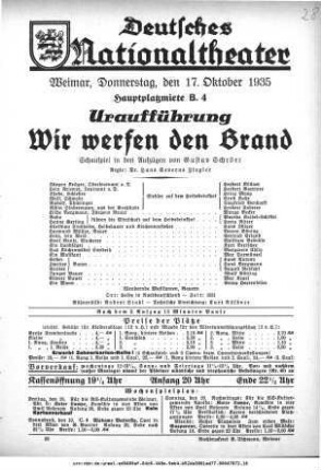 Wir werfen den Brand