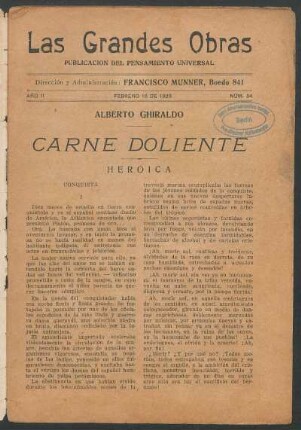 1923003400: Carne doliente