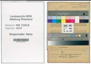 Entnazifizierung Maria Borgsmueller , geb. 08.04.1913 ()