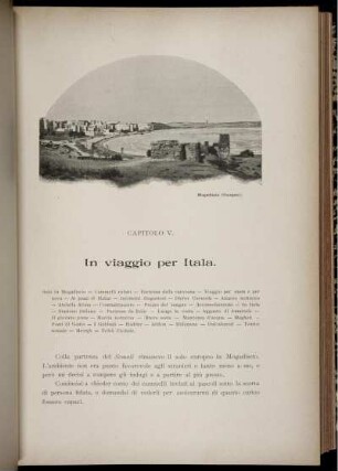 Capitolo V. In viaggio per Itala.