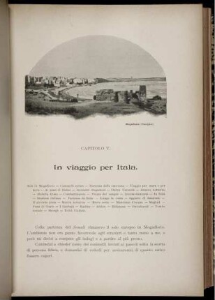 Capitolo V. In viaggio per Itala.