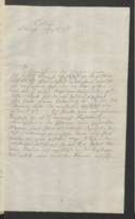 Brief von Candidus Huber an Regensburgische Botanische Gesellschaft