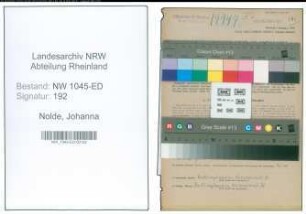 Entnazifizierung Johanna Nolde , geb. 07.07.1897 (Lehrerin)