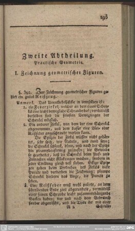 Zweite Abtheilung. Practische Geometrie