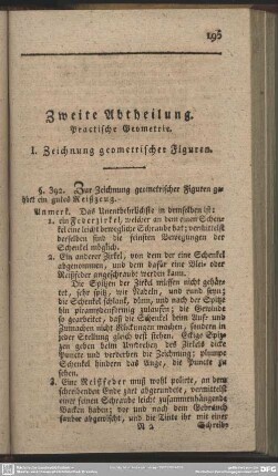 Zweite Abtheilung. Practische Geometrie