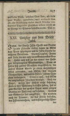 XXI. Auszüge aus dem Briefe Judä