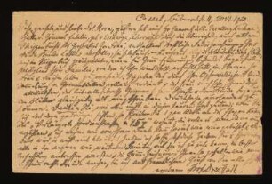 Brief von Adolf Stoll an Nora Hassenpflug