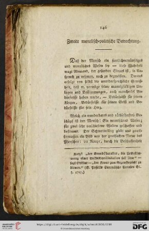 Zweite moralisch-politische Betrachtung