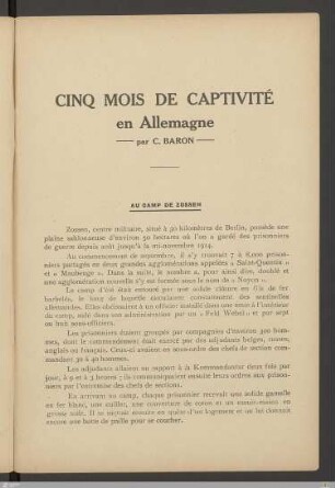 Au camp de Zossen
