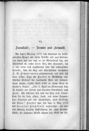 VI. Darmstadt: - Fremde und Heimath.
