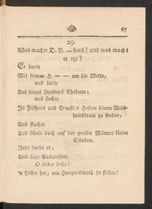 29. Was machte D.B. - sonst? und was macht er itzt?