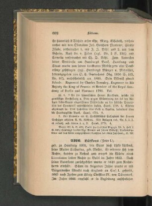 2376. Lütkens (Peter I.).