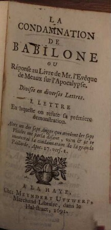 La Condamnation de Babilone