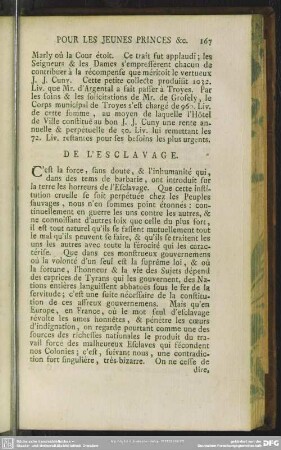 De L'Esclavage