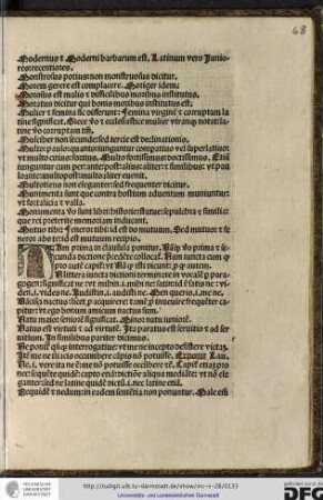 Nam prima in clausula ponitur, Namque vero prima et secunda dictione precedente collocatur, Nam iuncta cum quod pro autem capitur, ut Nam quod isti dicunt, pro quod autem.