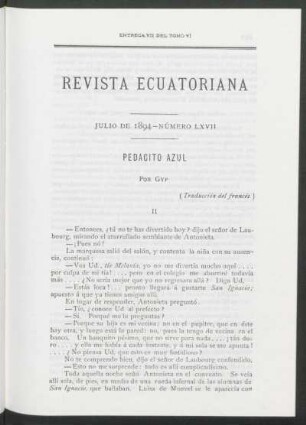Pedacito azul : (Traducción del francés)
