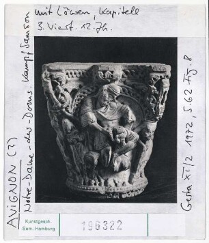 Avignon: Notre-Dame-des-Doms, Kapitell mit Samson und Löwen