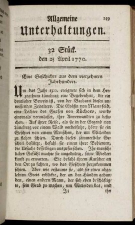 32 Stück. den 25 April 1770.
